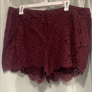 Torrid- Burgundy Shorts